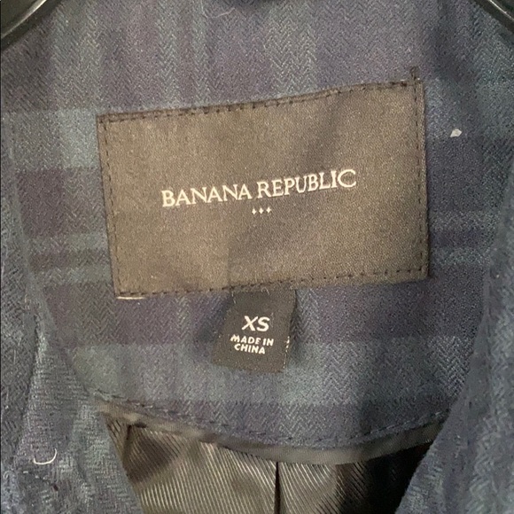 Banana Republic plaid trench coat - Picture 2 of 7